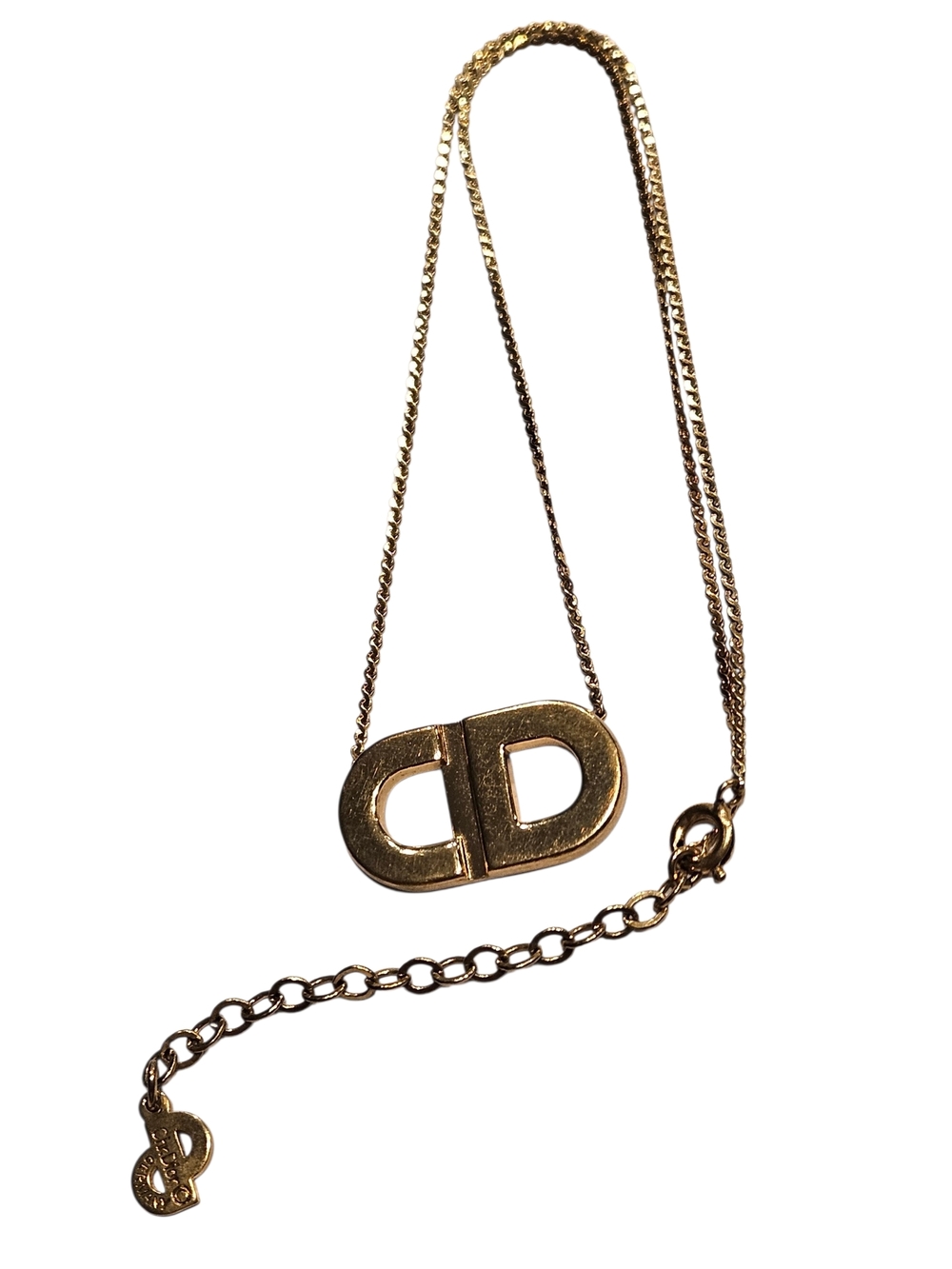 Vintage Dior Necklace Gold Tone 'CD' Logo Choker Christian Dior Germany - Picture 15 of 16